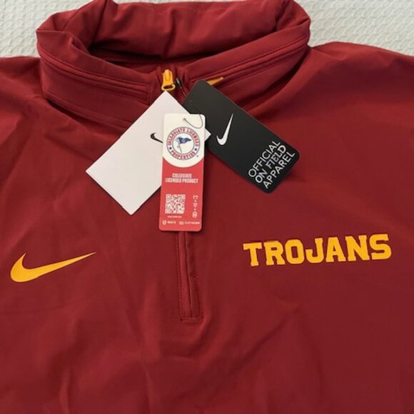 NWT Nike USC Trojans California College Football Pullover Jacket Dri Fit $90 XL - Picture 2 of 14
